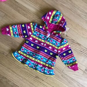 Garanimals colorful fleece zip up hoodie